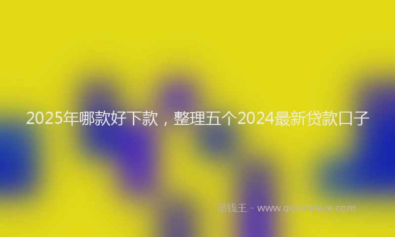 2025年哪款好下款，整理五个2024最新贷款口子