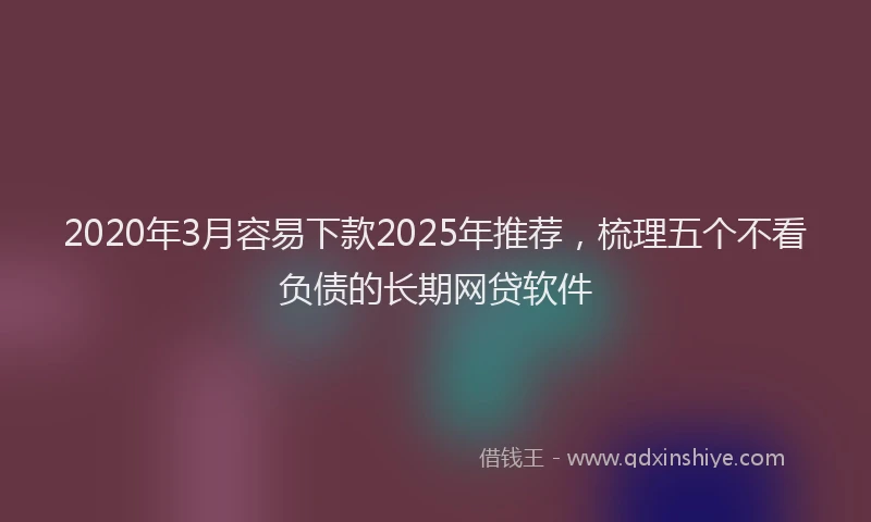 2020年3月容易下款2025年推荐,梳理五个不看负债的长期网贷软件