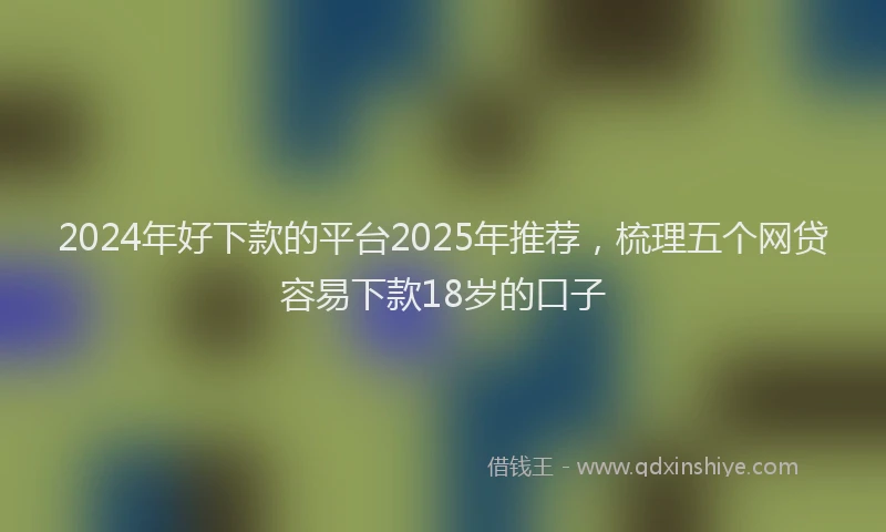 2024年好下款的平台2025年推荐，梳理五个网贷容易下款18岁的口子