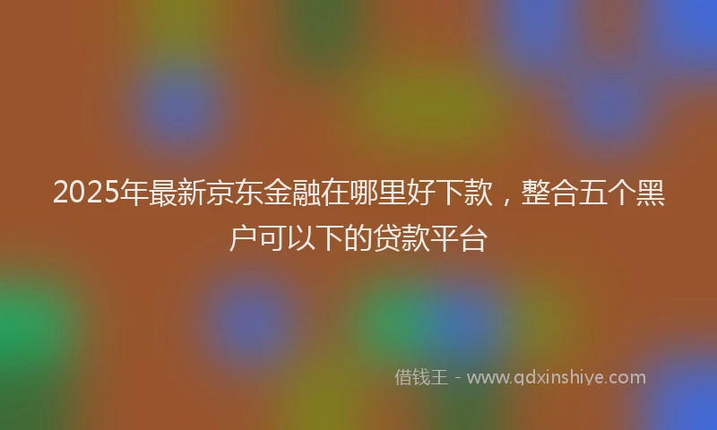 2025年最新京东金融在哪里好下款，整合五个黑户可以下的贷款平台
