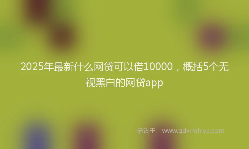 2025年最新什么网贷可以借10000，概括5个无视黑白的网贷app