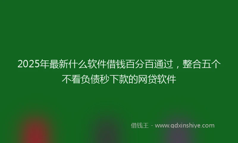 2025年最新什么软件借钱百分百通过，整合五个不看负债秒下款的网贷软件