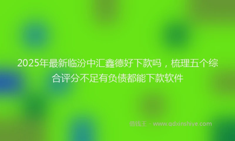 2025年最新临汾中汇鑫德好下款吗，梳理五个综合评分不足有负债都能下款软件