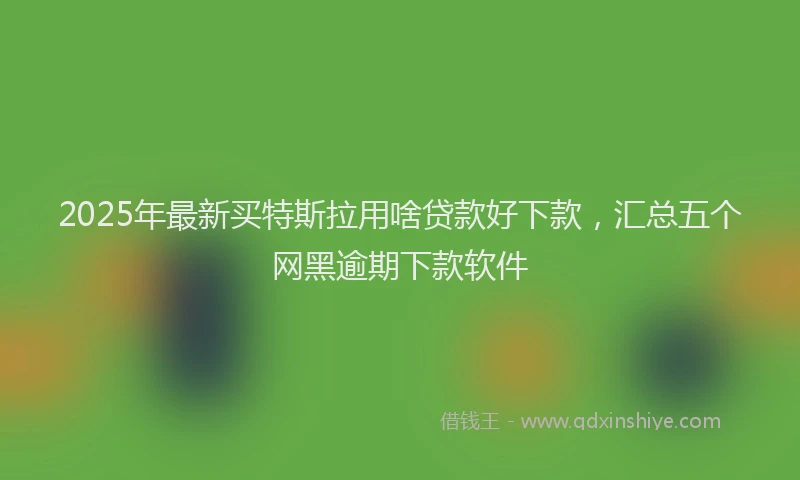 2025年最新买特斯拉用啥贷款好下款，汇总五个网黑逾期下款软件