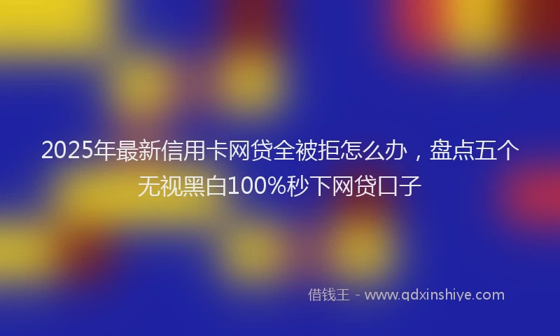 2025年最新信用卡网贷全被拒怎么办，盘点五个无视黑白100%秒下网贷口子