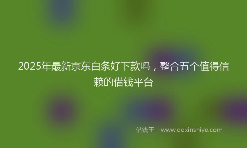 2025年最新京东白条好下款吗，整合五个值得信赖的借钱平台