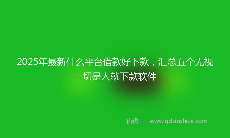 2025年最新什么平台借款好下款，汇总五个无视一切是人就下款软件