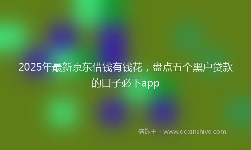 2025年最新京东借钱有钱花，盘点五个黑户贷款的口子必下app