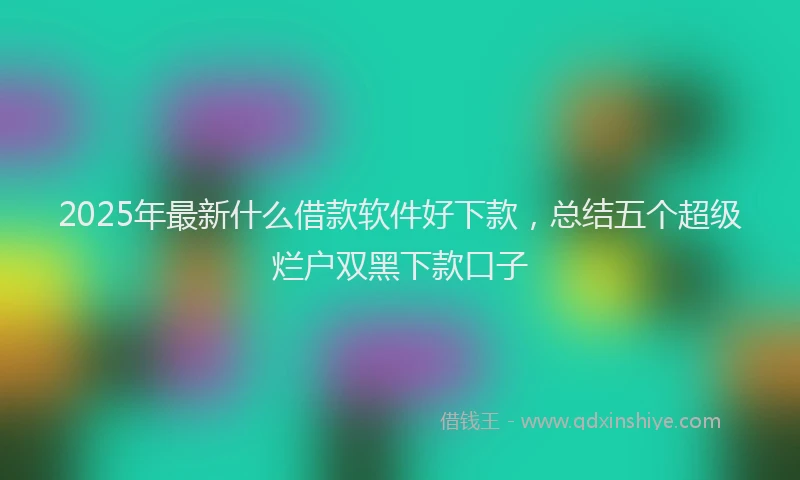 2025年最新什么借款软件好下款，总结五个超级烂户双黑下款口子