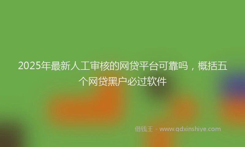 2025年最新人工审核的网贷平台可靠吗，概括五个网贷黑户必过软件