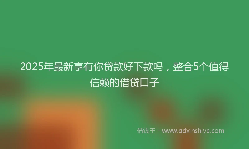2025年最新享有你贷款好下款吗，整合5个值得信赖的借贷口子