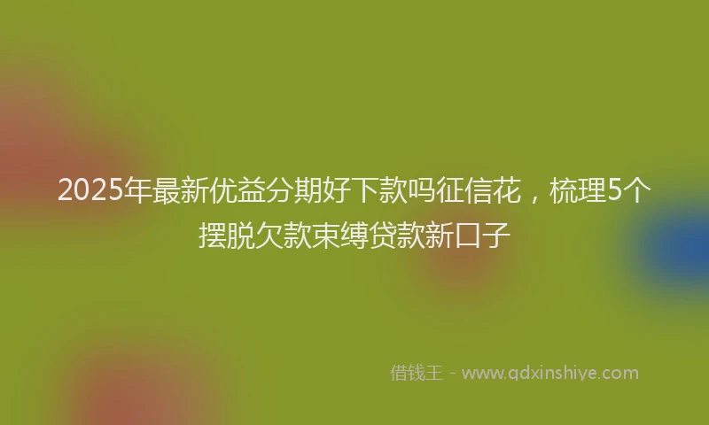 2025年最新优益分期好下款吗征信花，梳理5个摆脱欠款束缚贷款新口子