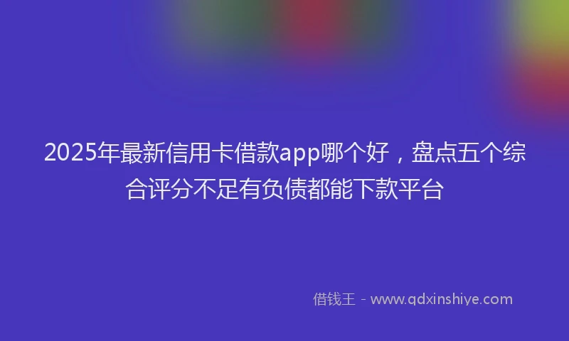 2025年最新信用卡借款app哪个好，盘点五个综合评分不足有负债都能下款平台