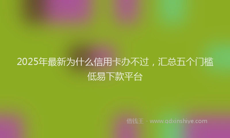 2025年最新为什么信用卡办不过，汇总五个门槛低易下款平台