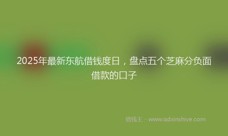 2025年最新东航借钱度日，盘点五个芝麻分负面借款的口子