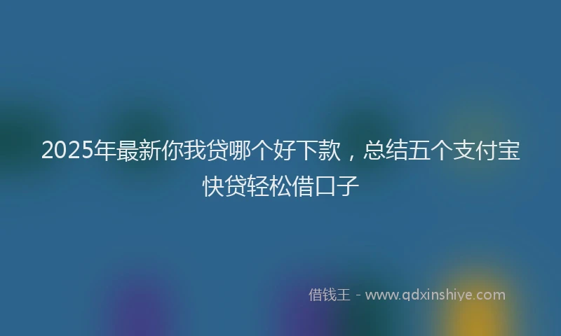 2025年最新你我贷哪个好下款，总结五个支付宝快贷轻松借口子