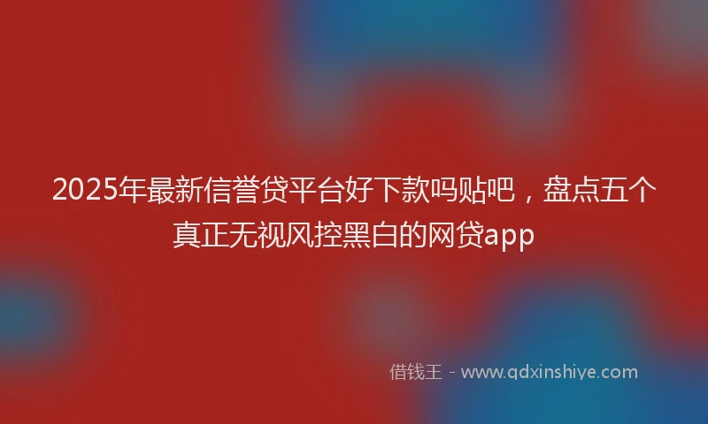 2025年最新信誉贷平台好下款吗贴吧，盘点五个真正无视风控黑白的网贷app