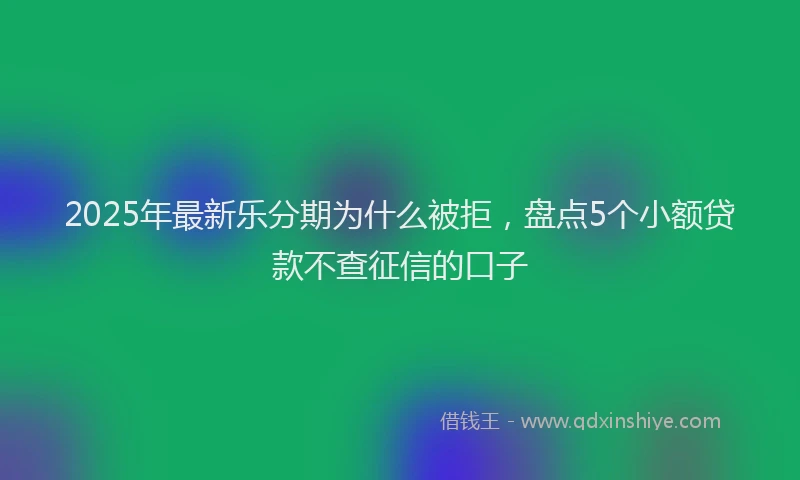 2025年最新乐分期为什么被拒，盘点5个小额贷款不查征信的口子