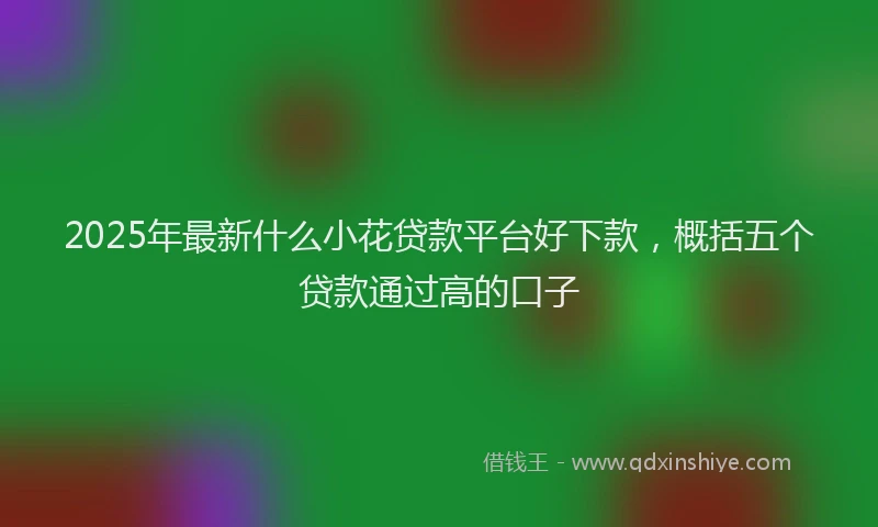 2025年最新什么小花贷款平台好下款，概括五个贷款通过高的口子