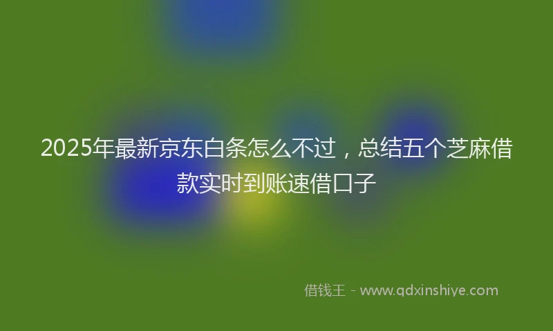 2025年最新京东白条怎么不过，总结五个芝麻借款实时到账速借口子
