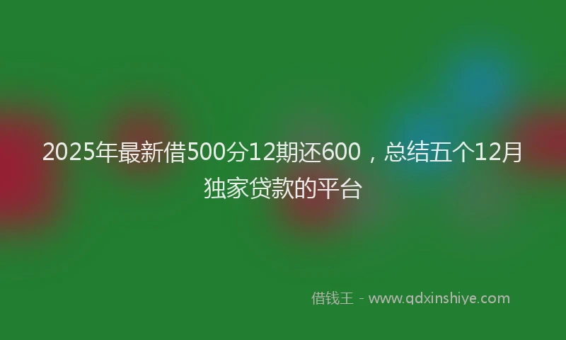 2025年最新借500分12期还600，总结五个12月独家贷款的平台