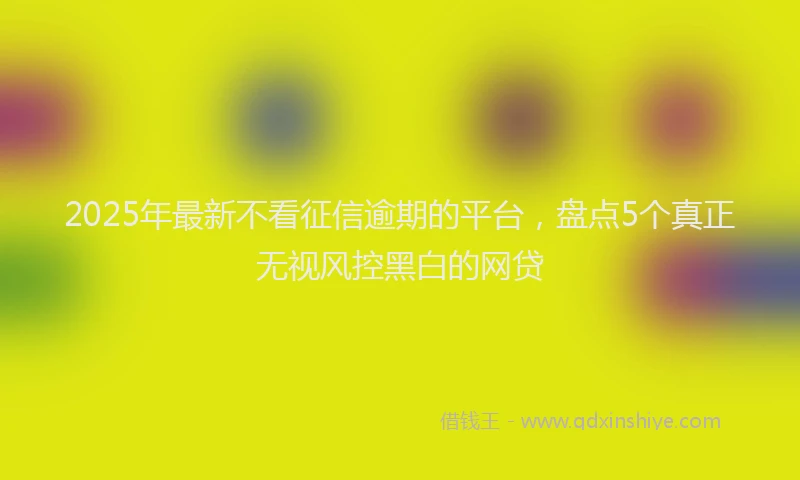 2025年最新不看征信逾期的平台，盘点5个真正无视风控黑白的网贷