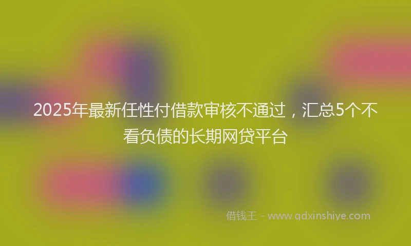 2025年最新任性付借款审核不通过，汇总5个不看负债的长期网贷平台