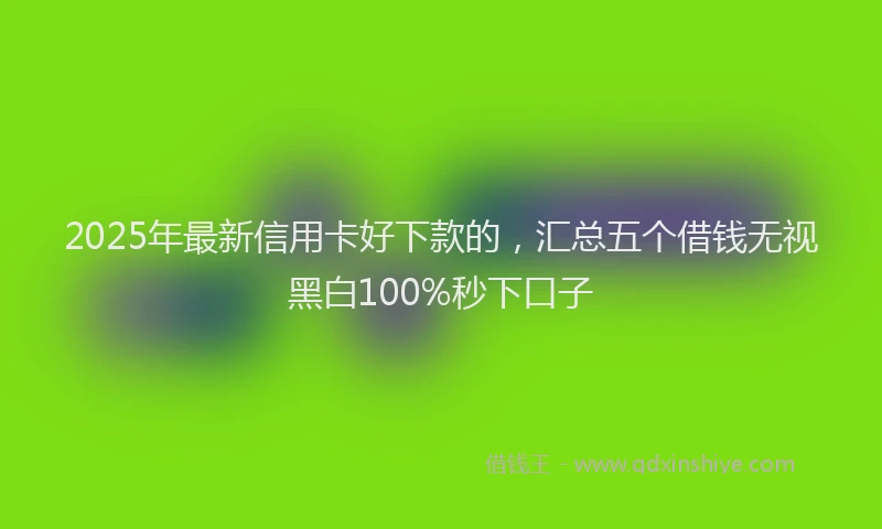 2025年最新信用卡好下款的，汇总五个借钱无视黑白100%秒下口子