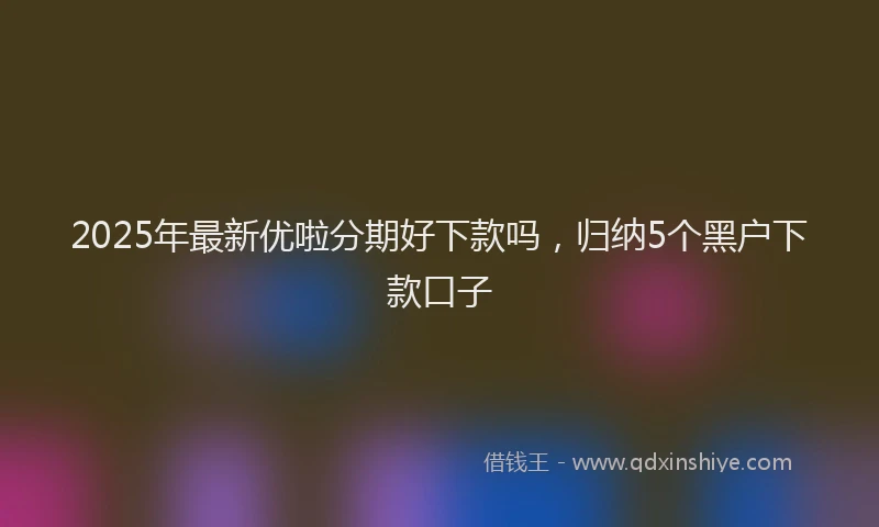 2025年最新优啦分期好下款吗，归纳5个黑户下款口子