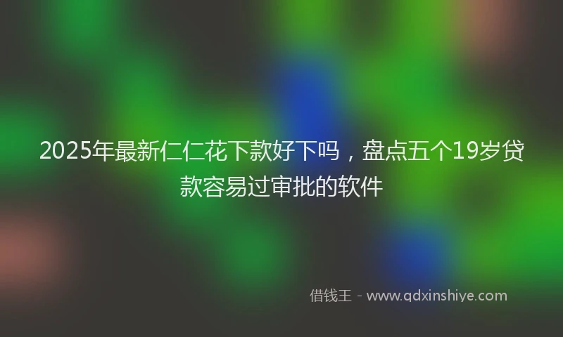 2025年最新仁仁花下款好下吗，盘点五个19岁贷款容易过审批的软件