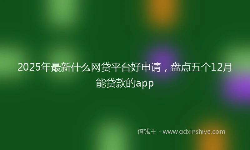 2025年最新什么网贷平台好申请，盘点五个12月能贷款的app