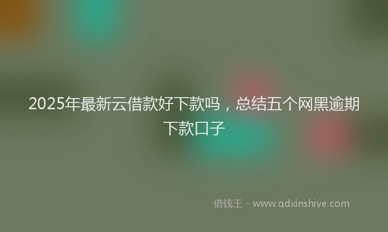 2025年最新云借款好下款吗，总结五个网黑逾期下款口子
