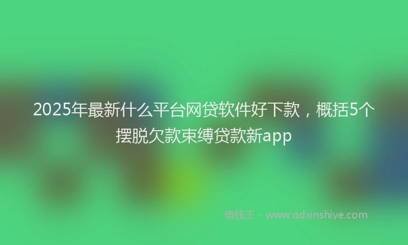 2025年最新什么平台网贷软件好下款，概括5个摆脱欠款束缚贷款新app