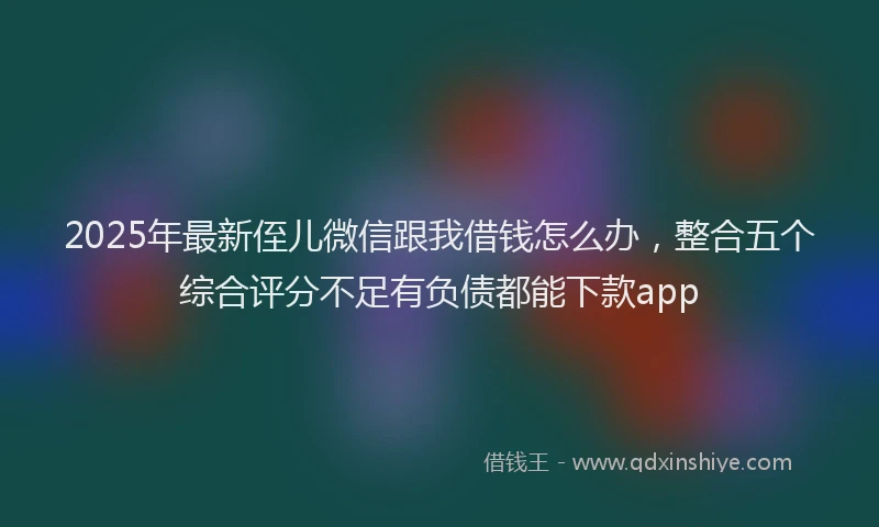 2025年最新侄儿微信跟我借钱怎么办，整合五个综合评分不足有负债都能下款app
