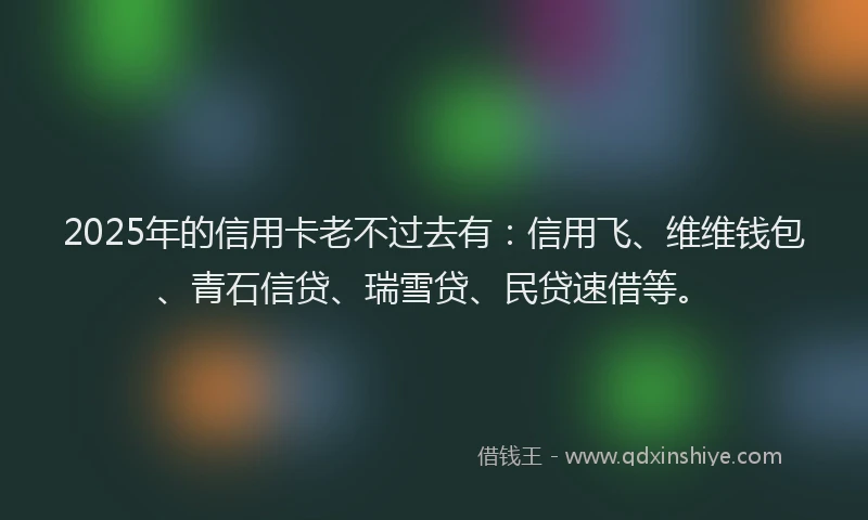 2025年的信用卡老不过去有：信用飞、维维钱包、青石信贷、瑞雪贷、民贷速借等。
