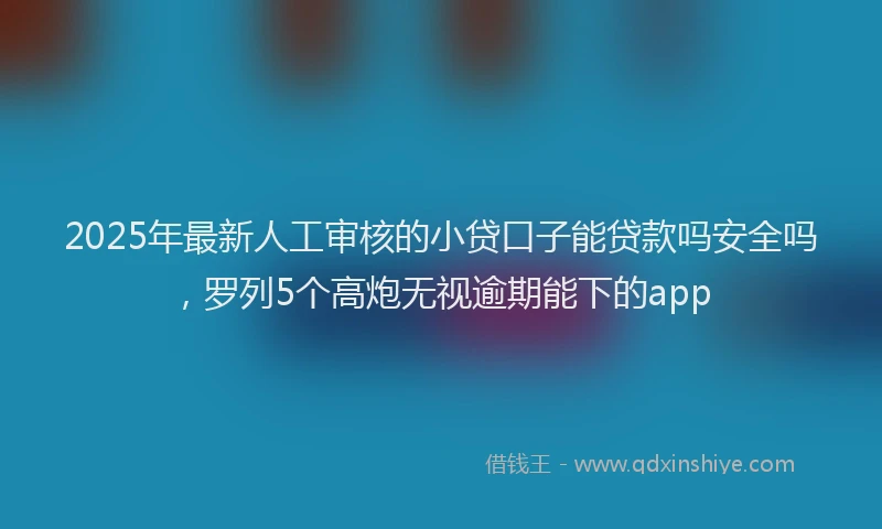 2025年最新人工审核的小贷口子能贷款吗安全吗，罗列5个高炮无视逾期能下的app