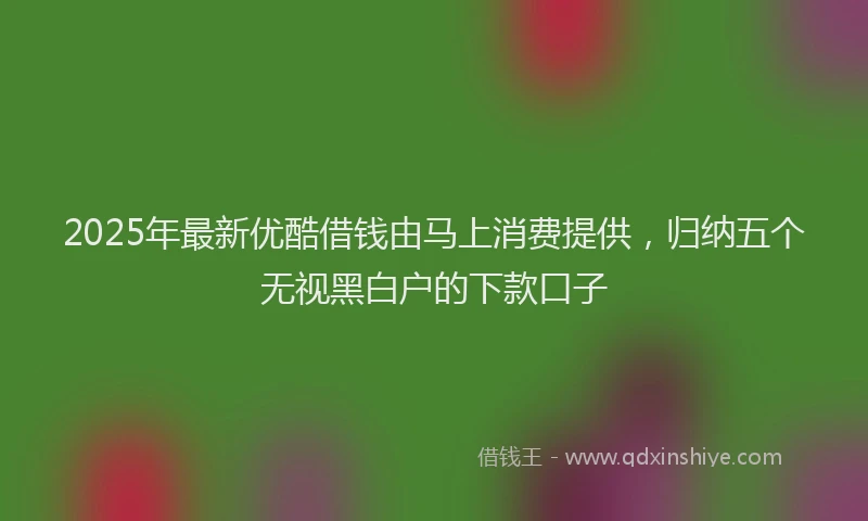 2025年最新优酷借钱由马上消费提供，归纳五个无视黑白户的下款口子