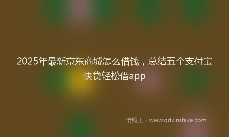 2025年最新京东商城怎么借钱，总结五个支付宝快贷轻松借app