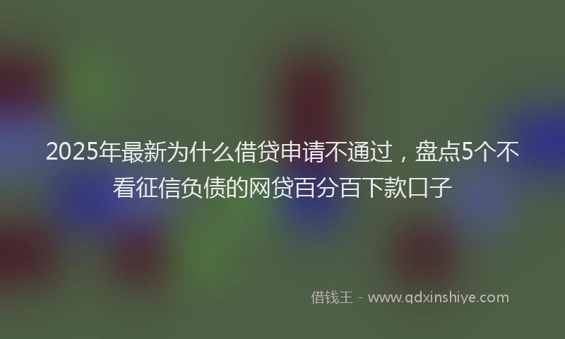 2025年最新为什么借贷申请不通过，盘点5个不看征信负债的网贷百分百下款口子