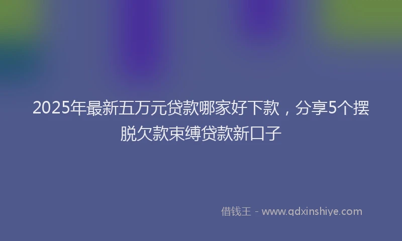 2025年最新五万元贷款哪家好下款，分享5个摆脱欠款束缚贷款新口子