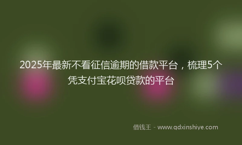 2025年最新不看征信逾期的借款平台，梳理5个凭支付宝花呗贷款的平台