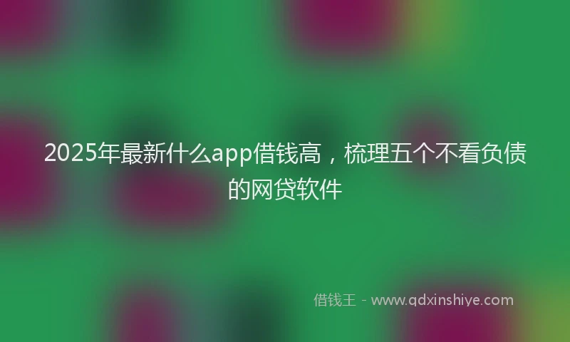 2025年最新什么app借钱高，梳理五个不看负债的网贷软件