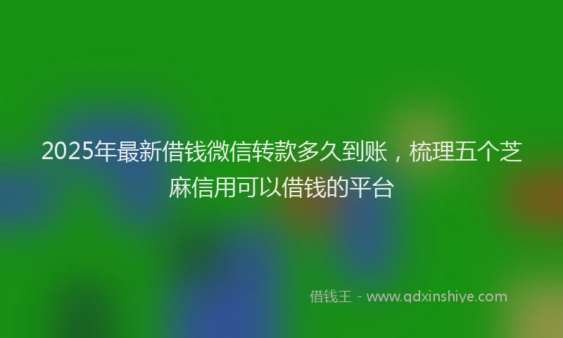 2025年最新借钱微信转款多久到账，梳理五个芝麻信用可以借钱的平台
