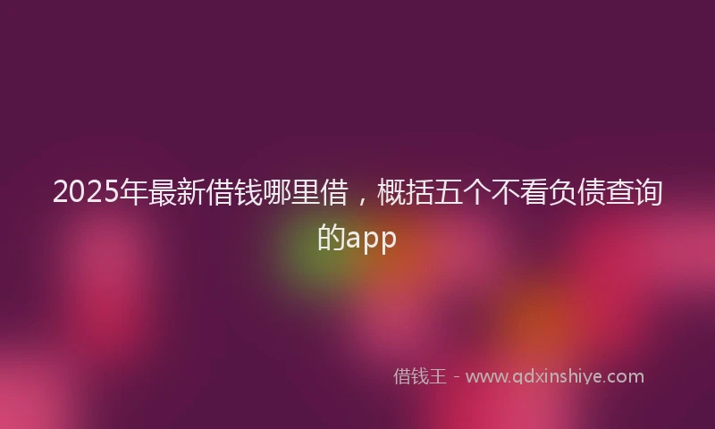 2025年最新借钱哪里借，概括五个不看负债查询的app