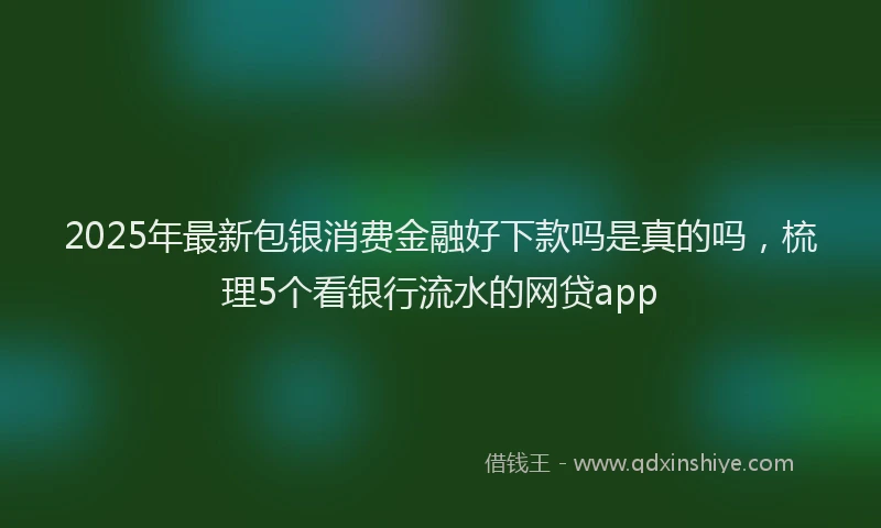 2025年最新包银消费金融好下款吗是真的吗，梳理5个看银行流水的网贷app
