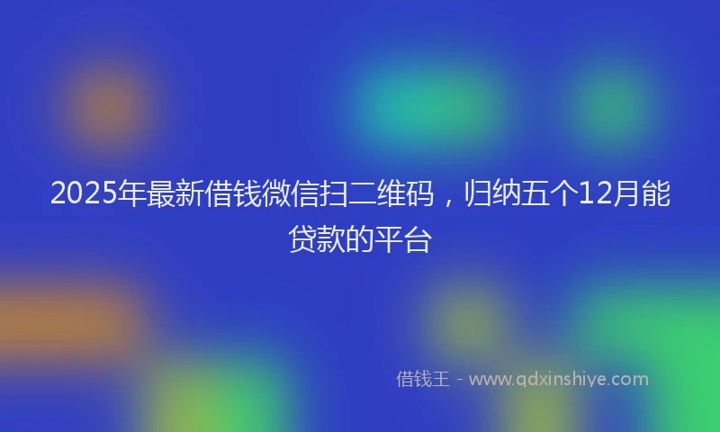 2025年最新借钱微信扫二维码，归纳五个12月能贷款的平台