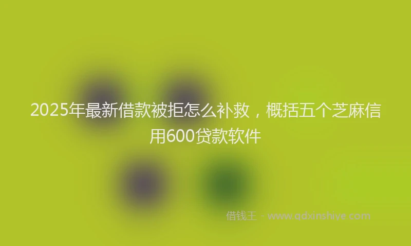 2025年最新借款被拒怎么补救，概括五个芝麻信用600贷款软件