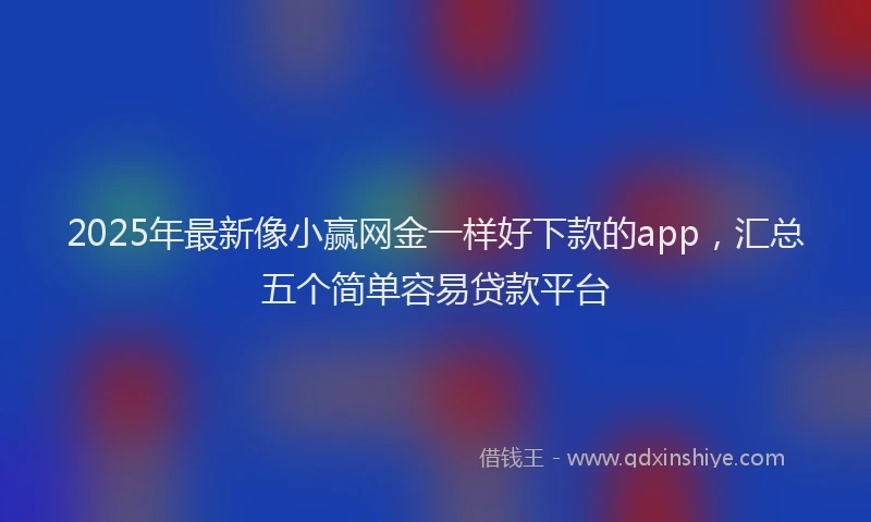 2025年最新像小赢网金一样好下款的app，汇总五个简单容易贷款平台