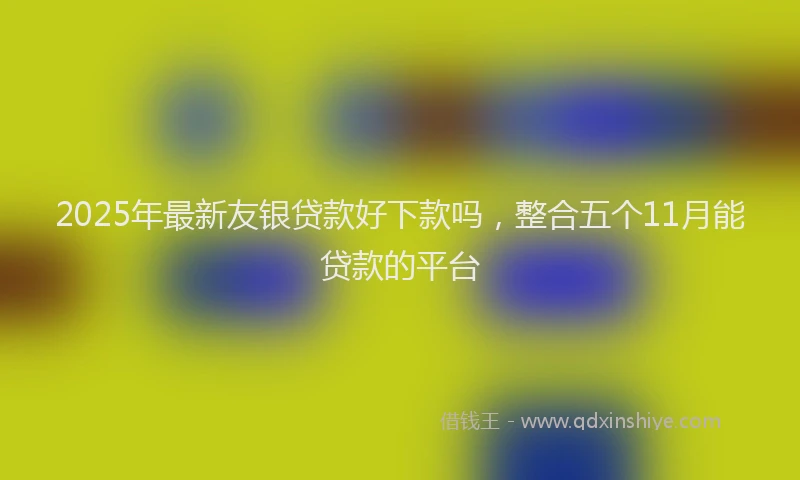2025年最新友银贷款好下款吗，整合五个11月能贷款的平台