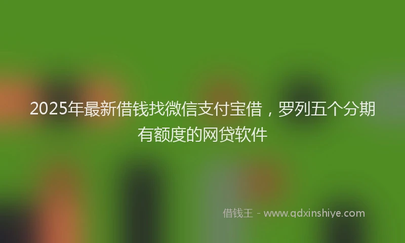 2025年最新借钱找微信支付宝借，罗列五个分期有额度的网贷软件